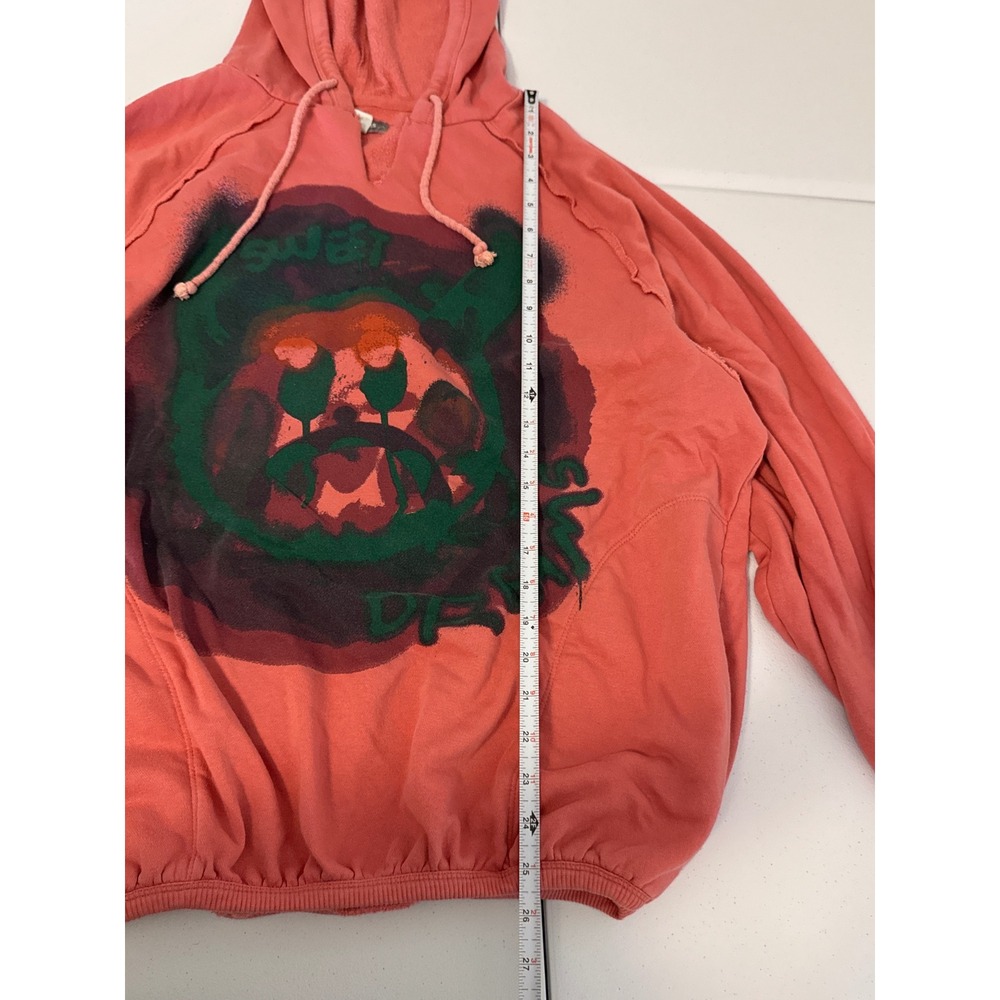 Urban Outfitters Sweet Dreams Graphic Hoodie Pink Oversized Sweatshirt Medium k3 - Picture 3 of 7